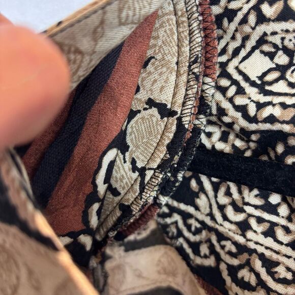 Ladies Vintage K Studio Button Down Printed Blouse with Shoulder Pads Size 16 - Picture 11 of 13